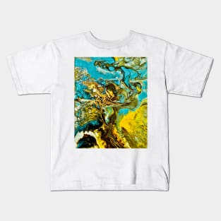 Abstract pour paint Kids T-Shirt